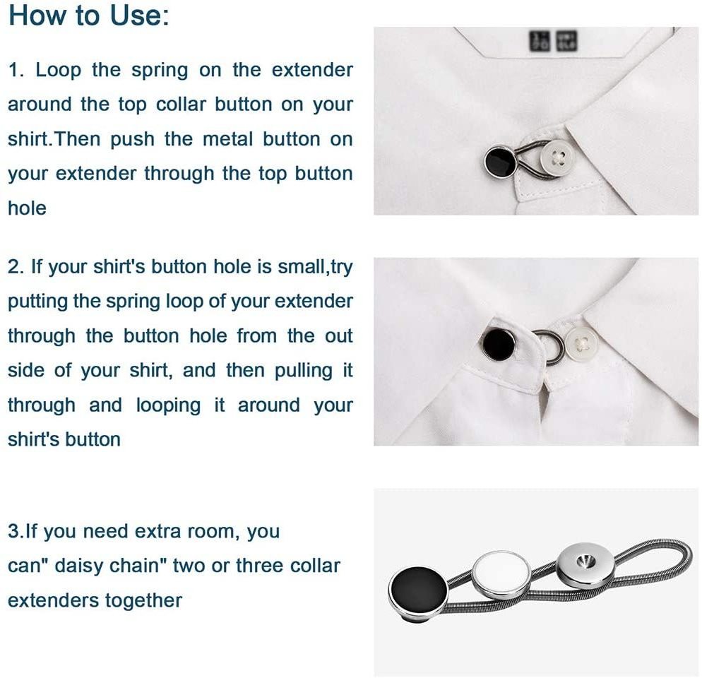 New fashion Collar Extenders button Shirts Suits Collar Neck Button Extenders For Clothing