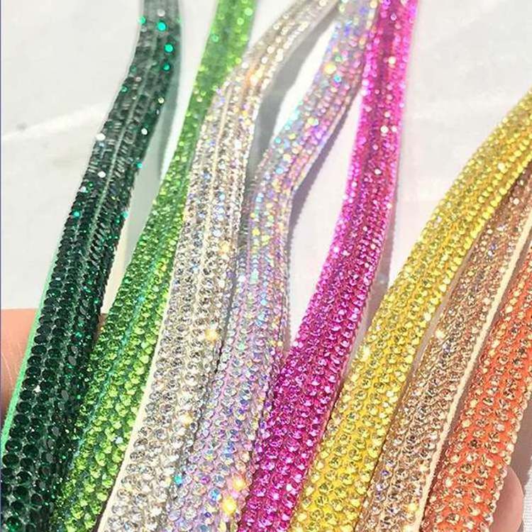 Wholesale Rhinestone Round Tube Rope DIY Clothing Decoration Crystal Ornament String for Shoes Accessories