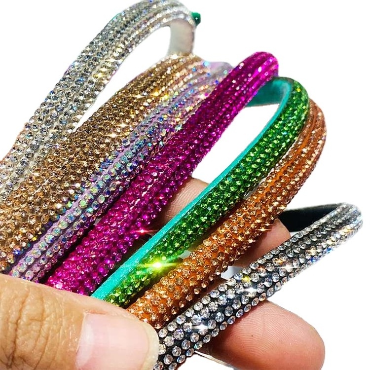 Wholesale Rhinestone Round Tube Rope DIY Clothing Decoration Crystal Ornament String for Shoes Accessories