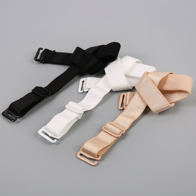 wholesale 0.8 cm-2 cm Nylon black adjustable Nylon bra strap Shoulder elastic bra strap