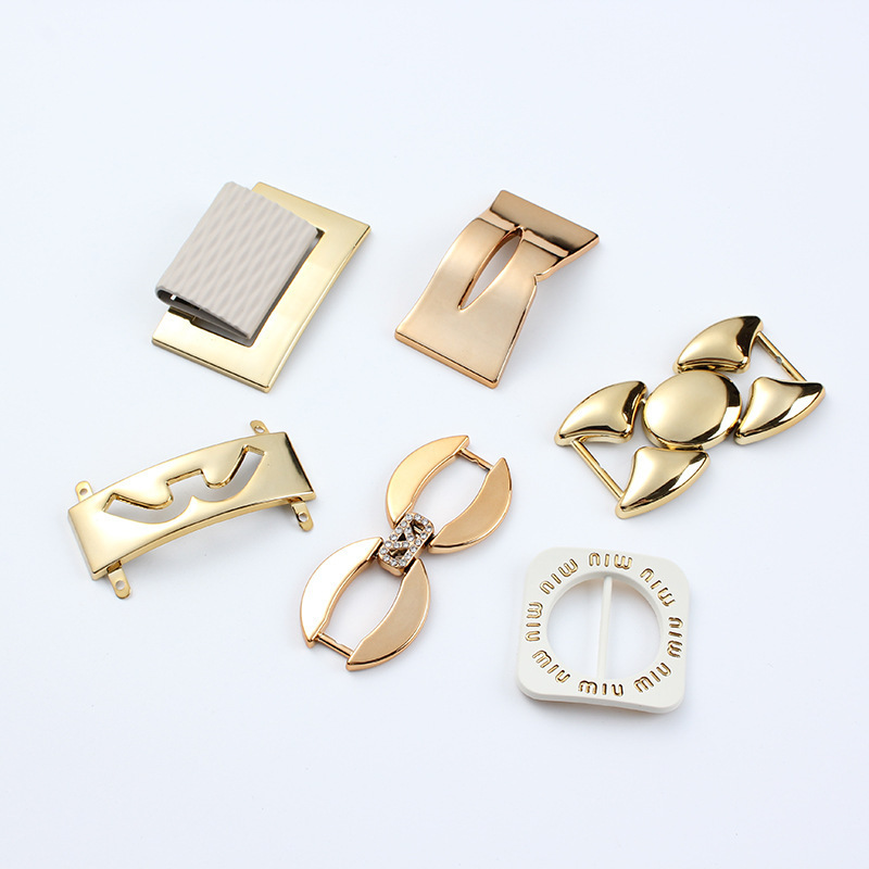 fashion gold metal ladies shoes buckle strap accessories metal shoes buckle