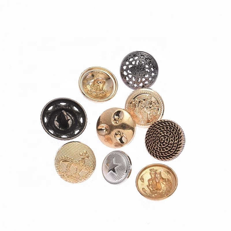 2024 Factory sale well-made custom buttons delicate fancy  silver metal buttons for clothes