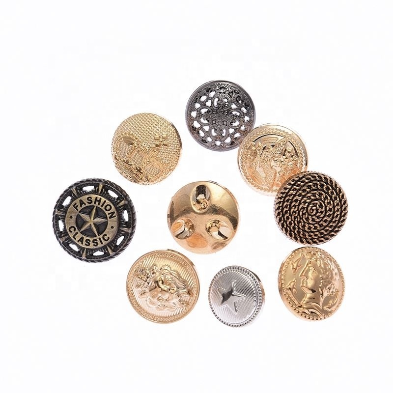 2024 Factory sale well-made custom buttons delicate fancy  silver metal buttons for clothes