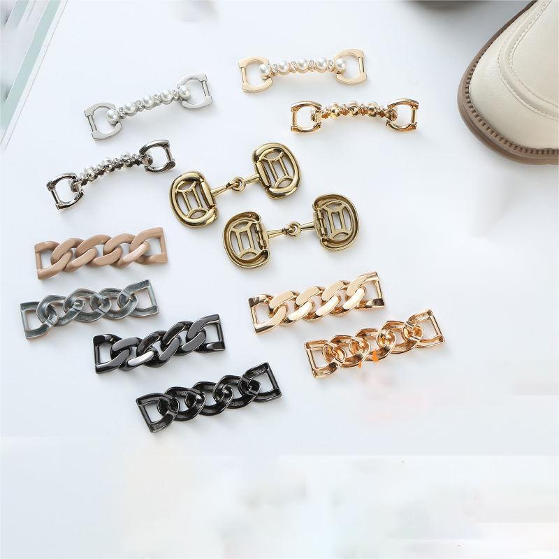 2024 fashion bling  metal square shoe belt bag accessories shoe buckles ladies shoes decorations buckle