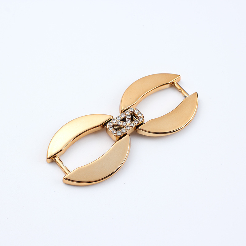 fashion gold metal ladies shoes buckle strap accessories metal shoes buckle