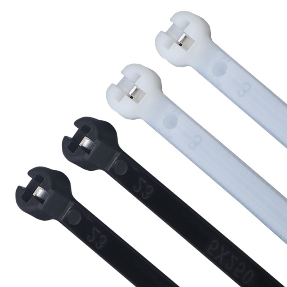 Zip Tie Cable Ties with Metal Tooth Stainless Steel Locking Device