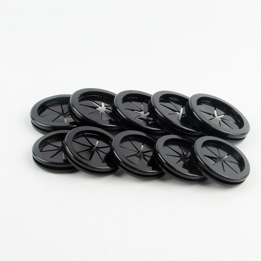 Black Environmental Protection Rubber Double Face Protective Coil Snap in Grommet Seal O-ring Wire Sheath Cap Hole Plug 60-130mm