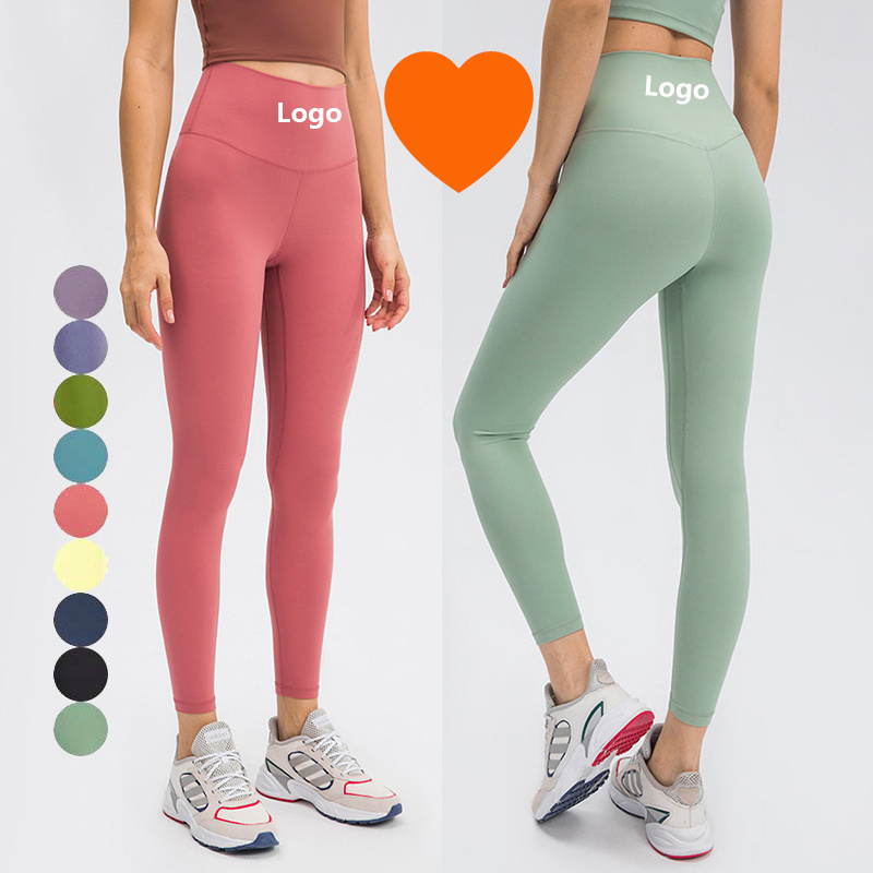 D19037 Lululemone High Waisted Inside Pocket Butt Lift Fitness Gym Clothes Yoga Women Lulu Yoga With Logo Yoga Leggings Pants