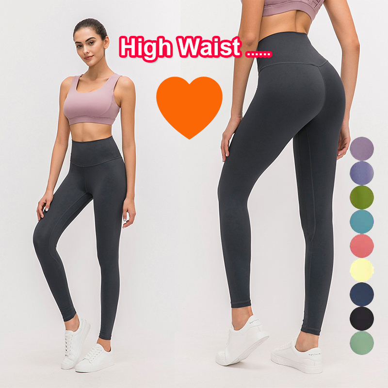 D19037 Lululemone High Waisted Inside Pocket Butt Lift Fitness Gym Clothes Yoga Women Lulu Yoga With Logo Yoga Leggings Pants