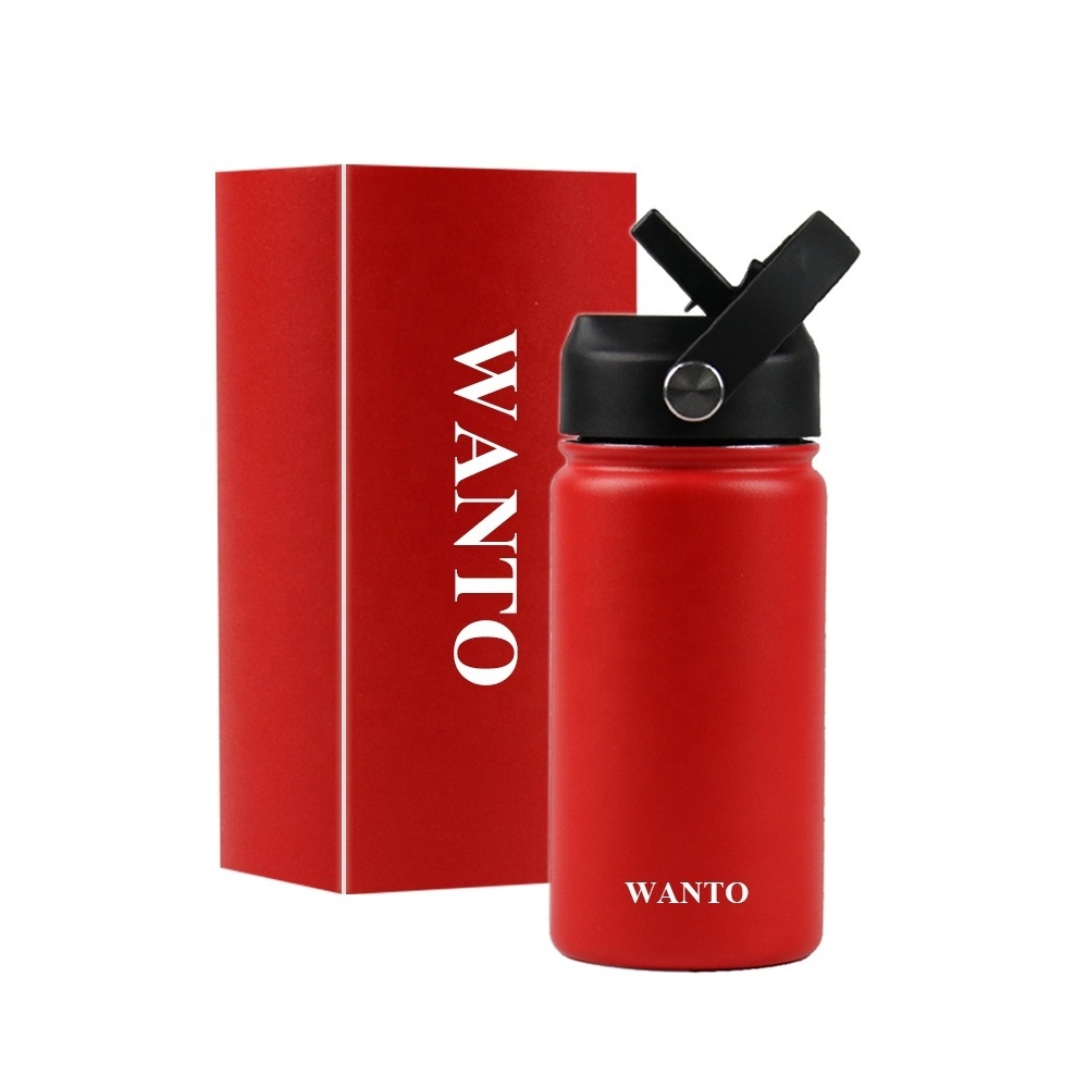 Wanto stainless steel vacuum flask sport durable double walled standard mouth tea coffee thermo water bottle