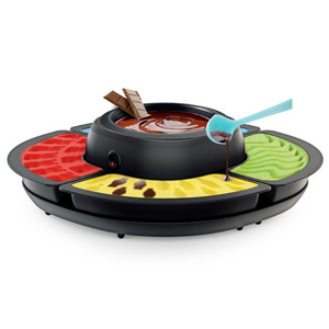 Electric Fondue Maker Chocolate Melting Maker With Removable Serving Tray Electric Dessert Fountain Fondue Pot Set for Dipping