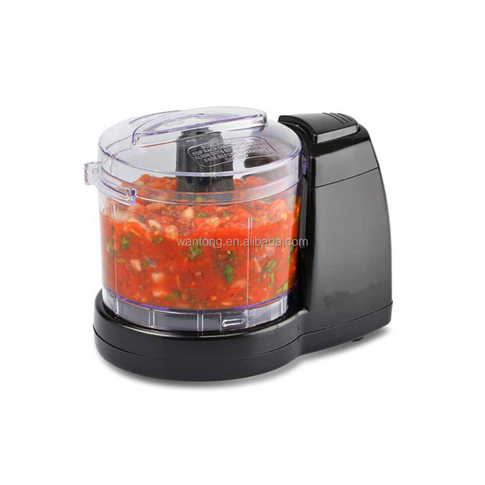 220V Mini Household Portable Electric Food Chopper Vegetable Processor with 2 Cup One-Touch