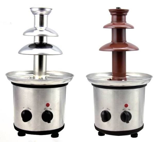 Electric Chocolate Fondue Fountain Machine Stainless Steel 4-Pound Capacity for Chocolate Candy Butter Cheese 3-Tier