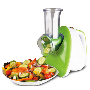 Electric Food Vegetable Salad Maker Electric Shredder, Slicer, Chopper, & Shooter with Rocker Switch and 5 FREE Attachments