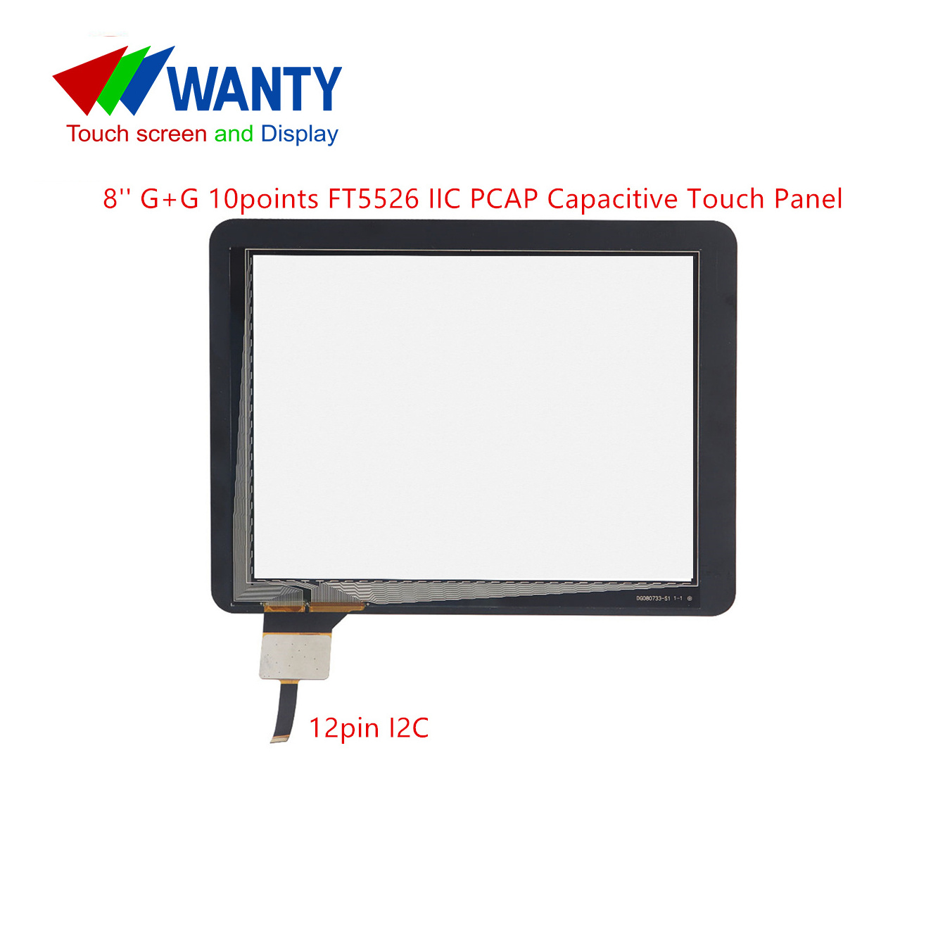 8 Inch GT9721 Capacitive Touch Screen I2C Interface 5 Points Touch  Panels