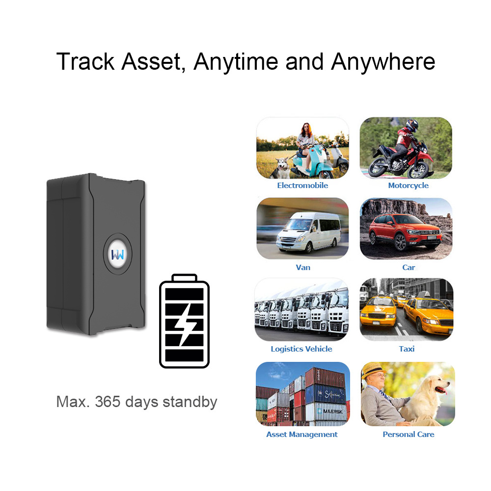 Wireless GPS Tracker 365 Days Standby Rechargeable Strong Magnetic Locator For Vehicle Car Truck Anti Theft Tracking Device