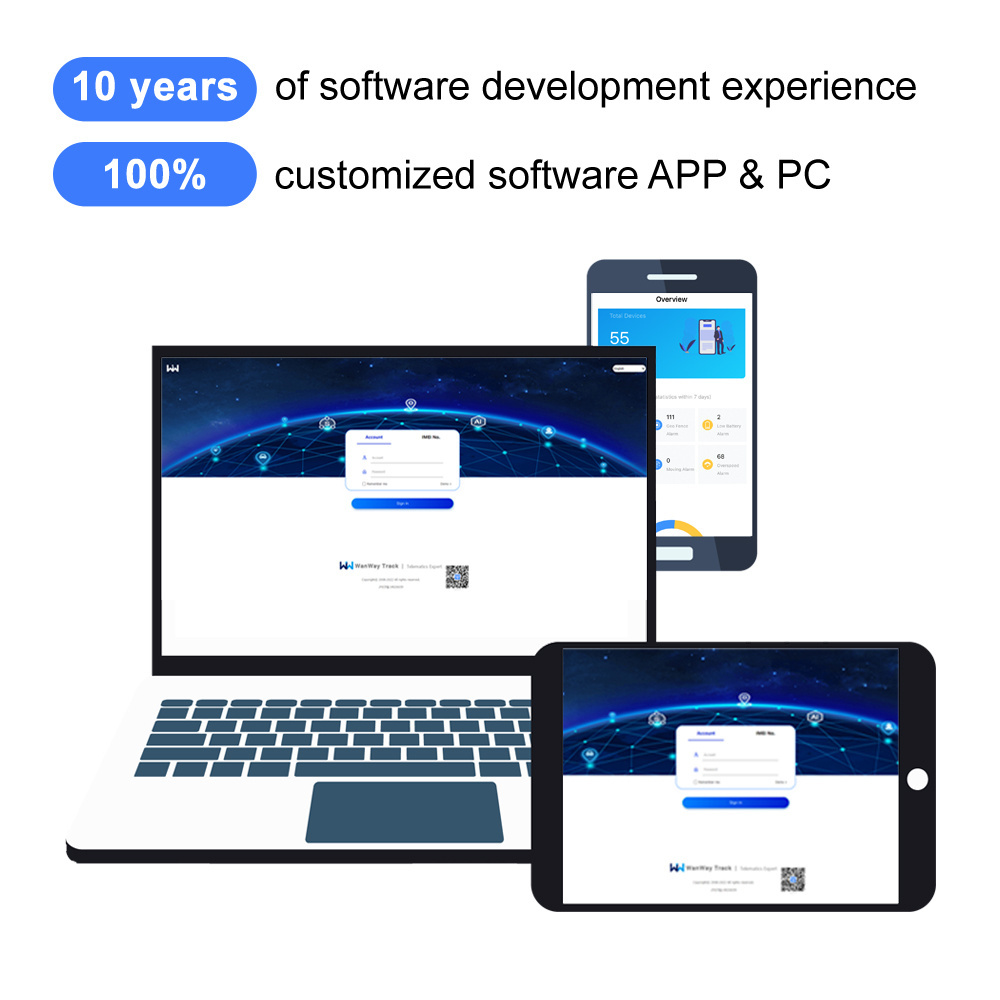 WanWay Vehicle Tracking System APP Platform for Vehicle Tracking Device with tracking software