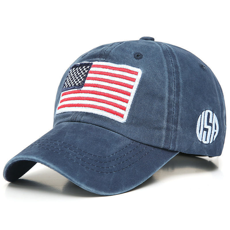 Cotton Distressed Trucker American Flags Sports Snapback Washed Usa Flag Baseball Hats