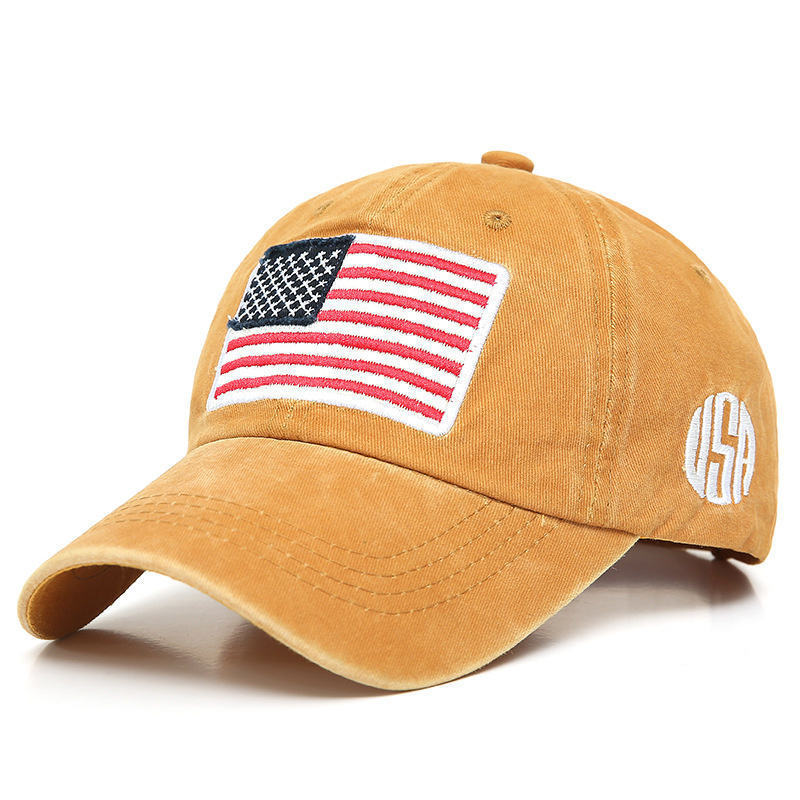 Cotton Distressed Trucker American Flags Sports Snapback Washed Usa Flag Baseball Hats