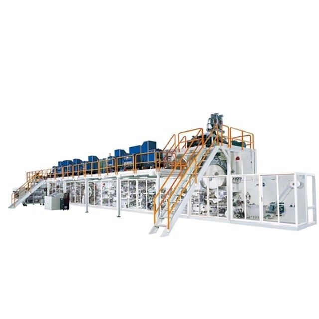 Fully automatic baby diaper production line making machine