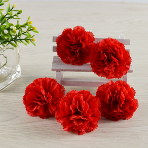 Wholesale Artificial Carnation Flower Heads Silk Flower Head Carnation For Wedding Decoration Opp Bag Microstar Silk Plastic