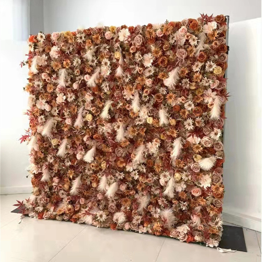 Wedding Decoration Supplies Flower Wall Roll Backdrop Panel Artificial Rose Flower Centerpiece Flower for Wedding Party Banquet