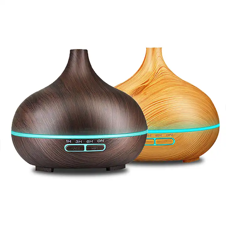 500ml Bamboo Wooden Air Scent Fragrance Machine Wood Grain Humidifier Aroma Diffusers For Home