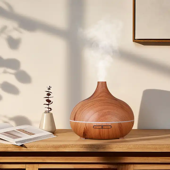 500ml Bamboo Wooden Air Scent Fragrance Machine Wood Grain Humidifier Aroma Diffusers For Home