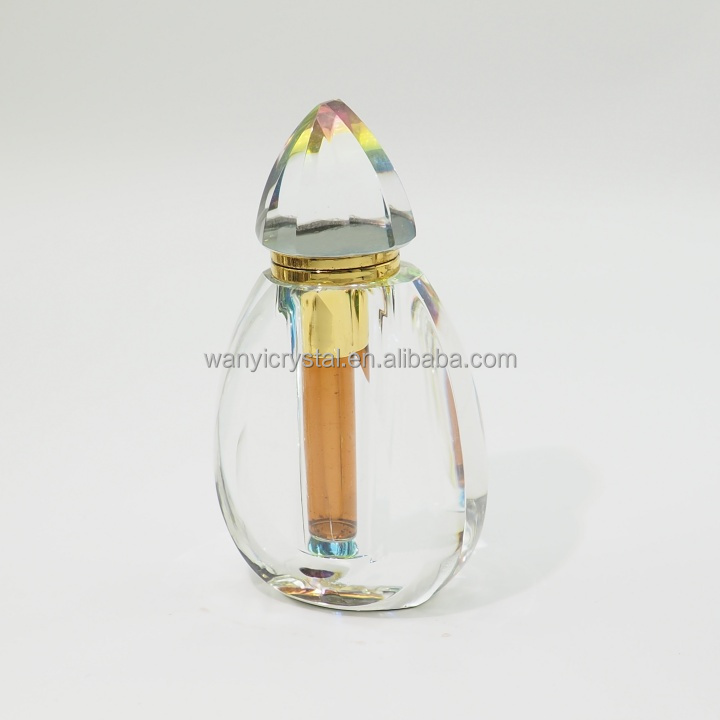 Factory direct sale wedding gifts lady Arabic empty Crystal Attar Bottles Glass Perfume Oil Bottles 3ml 6ml 10ml 12ml