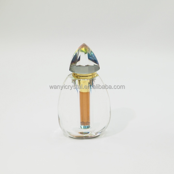 Factory direct sale wedding gifts lady Arabic empty Crystal Attar Bottles Glass Perfume Oil Bottles 3ml 6ml 10ml 12ml