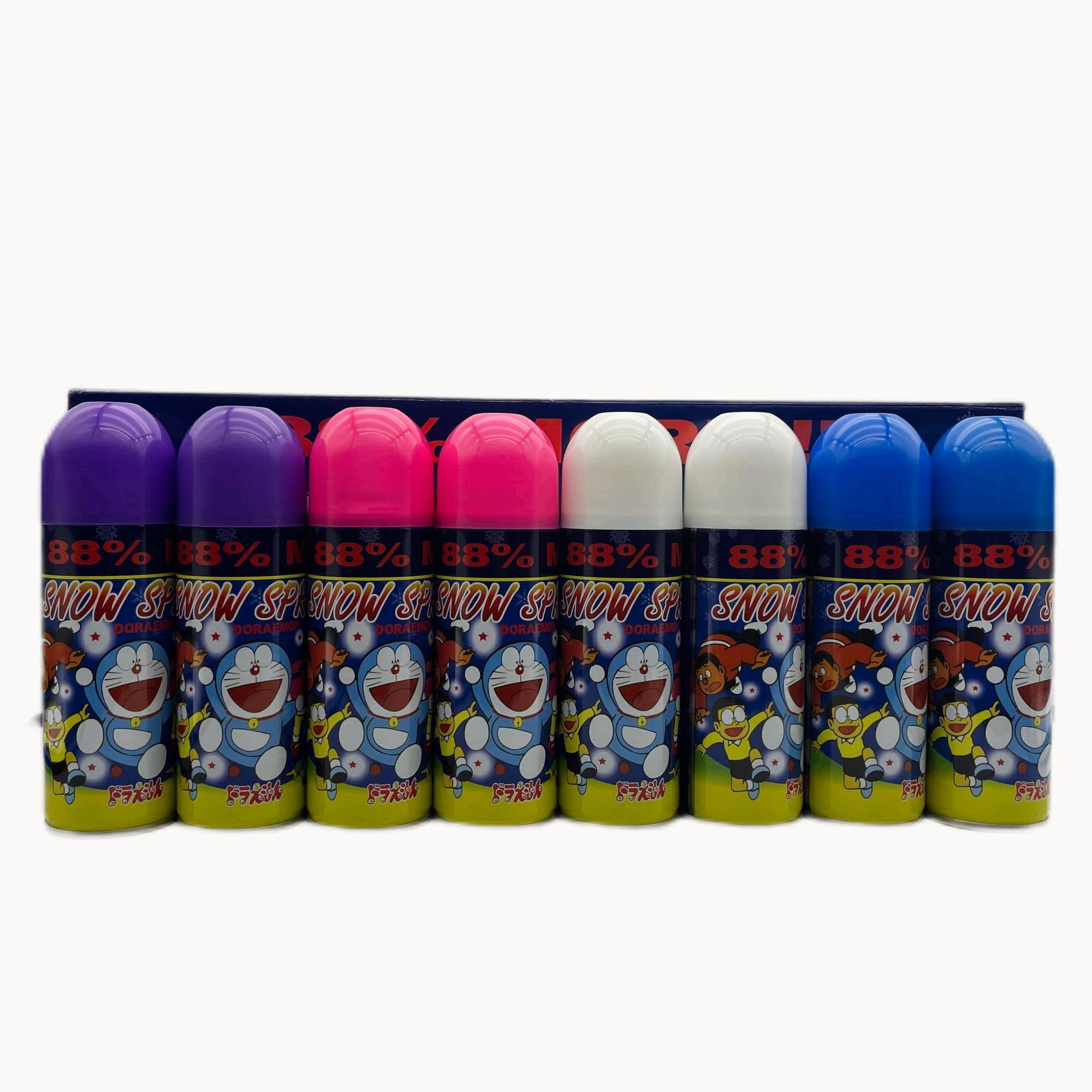 Wholesale party activities snow spray toys environmental protection props doraemon snow spray