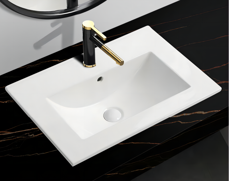 Fancy Ceramic Basin Modern Sink Wash Basin Lavabo Bathroom For Apartment Project