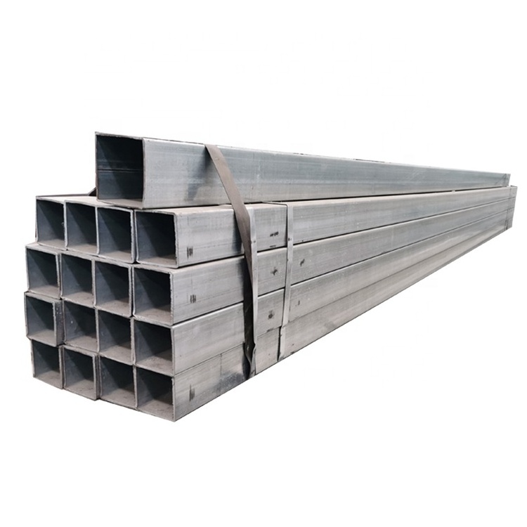 Ms rectangular hollow gi pipe galvanized steel tube gi square tubing bs 60 Galvanized square steel pipe tube in stock