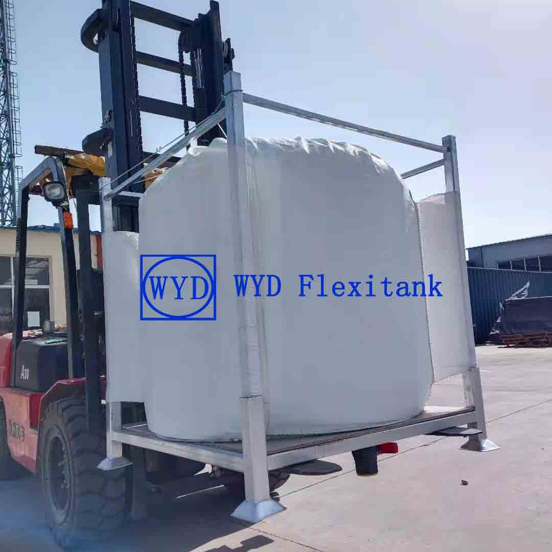 WYD BRAND 1000L flexible IBC collapsible steel IBC with liner bag chemical storage tank