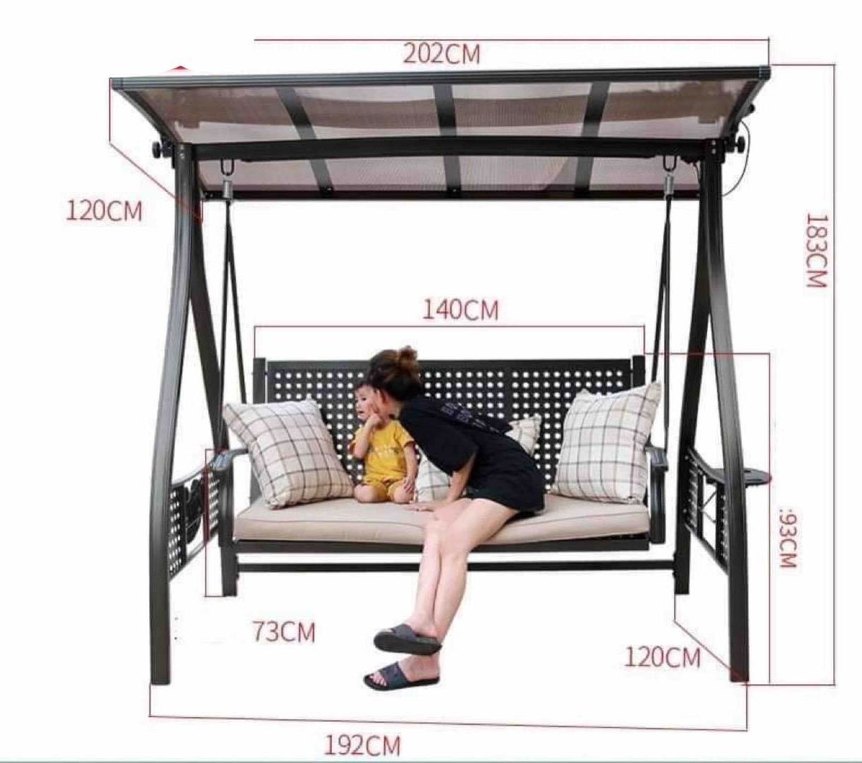 Made in ChinaCast aluminum park courtyard balcony swing swing patio rocker tables and chairs