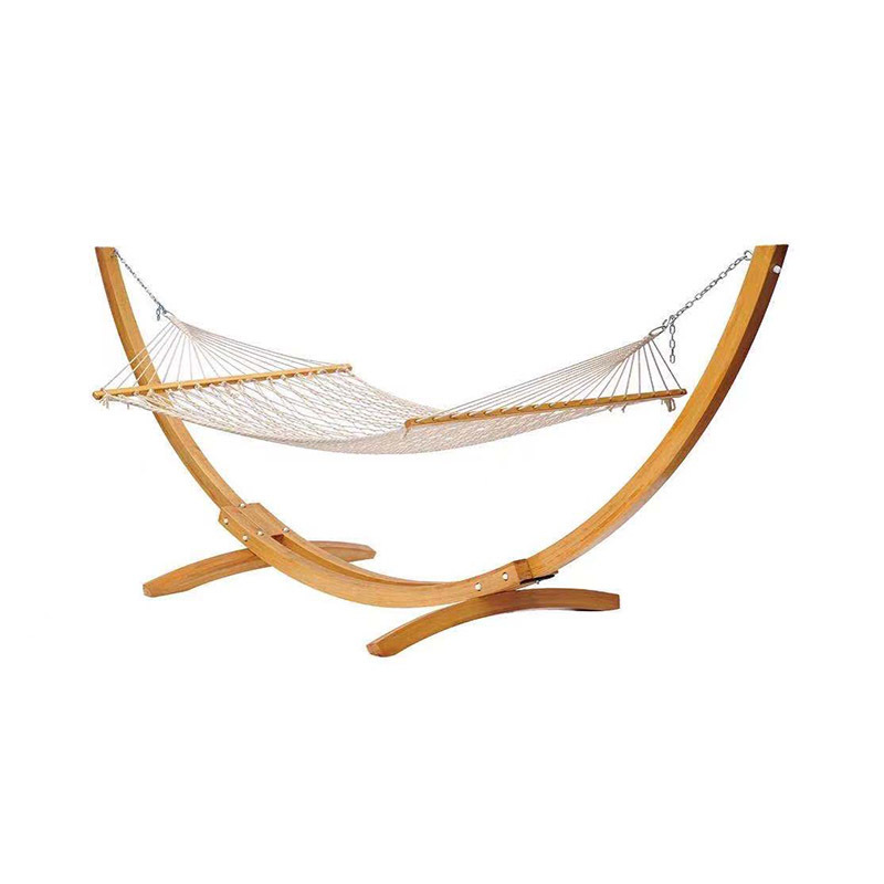 Comfortable wooden hammock camping rocking chair Luxury patio outdoor garden adult wooden swing hammock