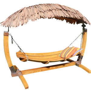 luxury patio furniture Nordic spruce New arrival latest design  solid wood swing villa outdoor beach garden patio hammock swing