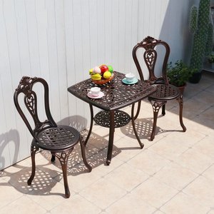 Outdoor courtyard barbecue table and chair combination European Outdoor Garden Leisure carbon barbecue table rack household BBQ