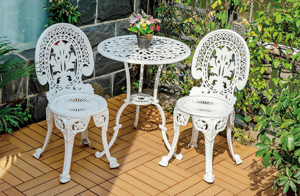 Cast Aluminum Barbecue Iron Table And Chairs Patio Furniture Set Leisure Villa Open-air Balcony Outdoor Garden