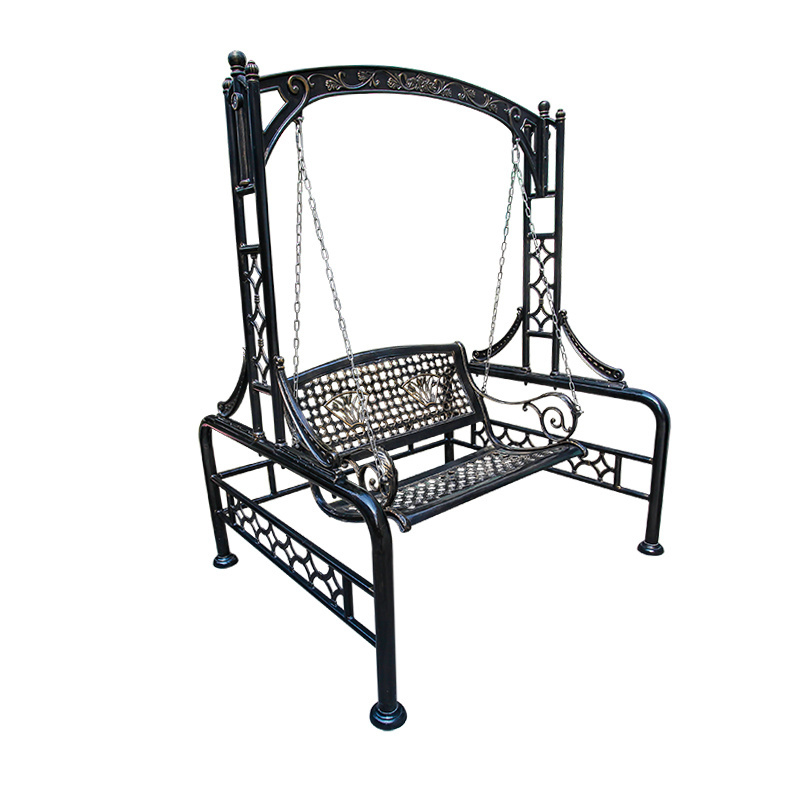 Swing outdoor chairlift courtyard garden cradle home indoor double hammock outdoor terrace cast aluminum swing