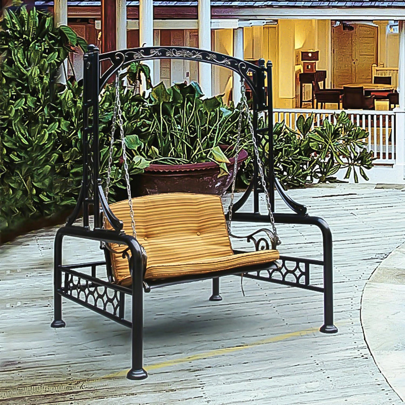 Swing outdoor chairlift courtyard garden cradle home indoor double hammock outdoor terrace cast aluminum swing