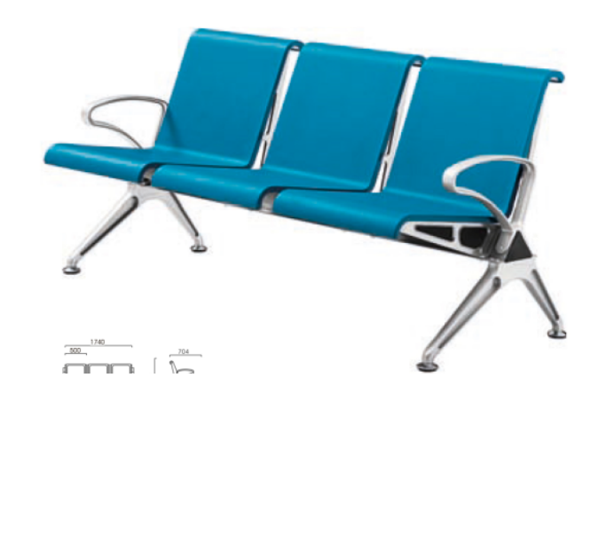 Three persons Metal hospital stainless steel waiting chairs Row seats Public seats waiting chairs Airport chairs