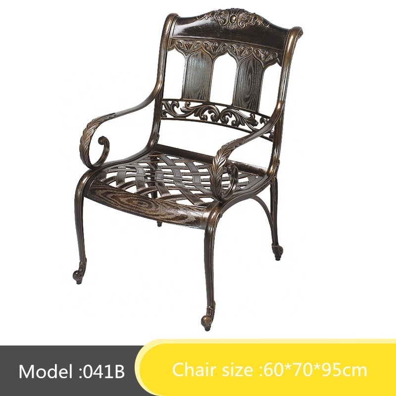 Garden Terrace Restaurant Hotel Villa high quality Cast Aluminum chair Outdoor Aluminum Chair