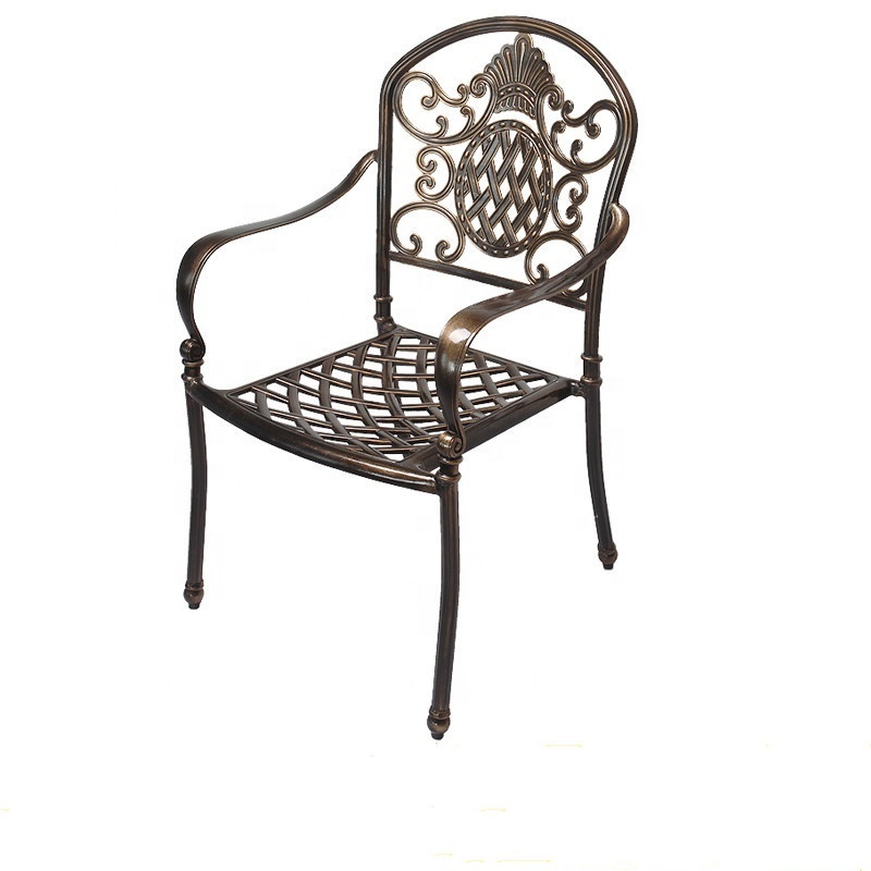 Garden Terrace Restaurant Hotel Villa high quality Cast Aluminum chair Outdoor Aluminum Chair