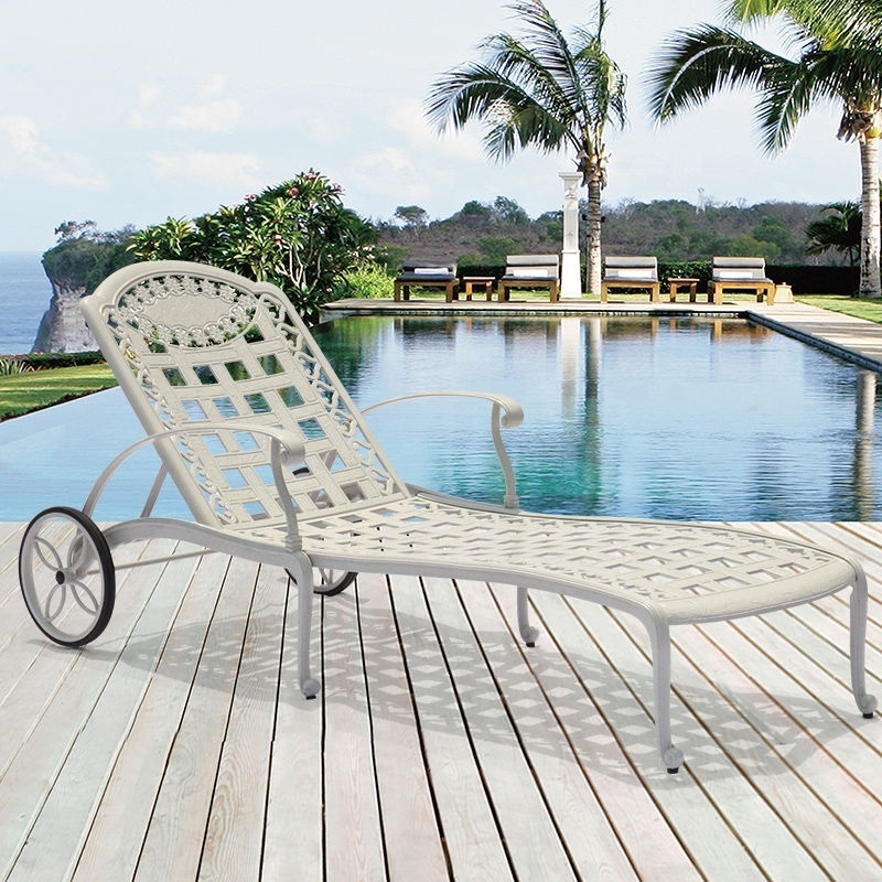 Cheap price Aluminum Sling Chaise Lounge Chair