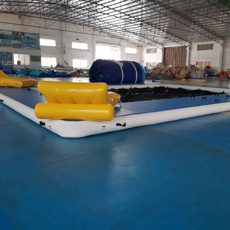 Inflatable Floating swimming pool on sea pool for yacht boats with jellyfish protect net PVC DWF Materials