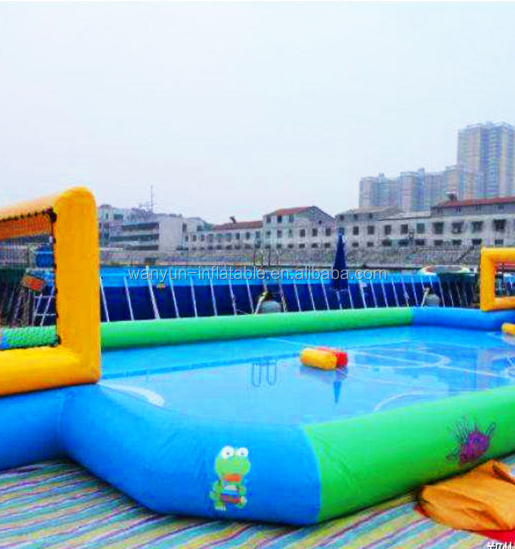 Floating water sport inflatable aqua volleyball court with factory price inflatable water sport