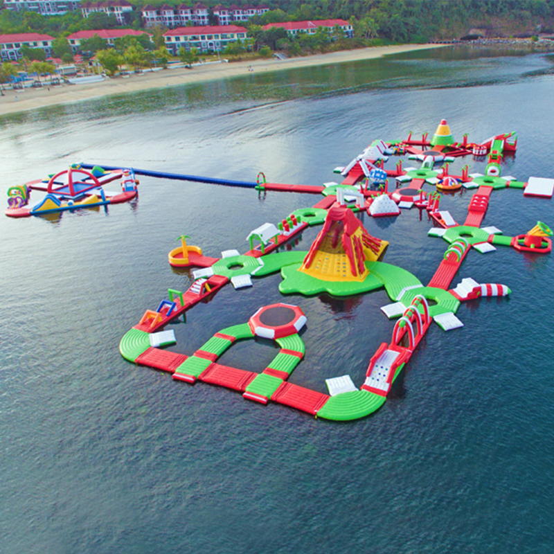 Inflatable Fun Aqua Park Equipment Commercial Water Park Design Build For Sale Stimulating water theme park floating