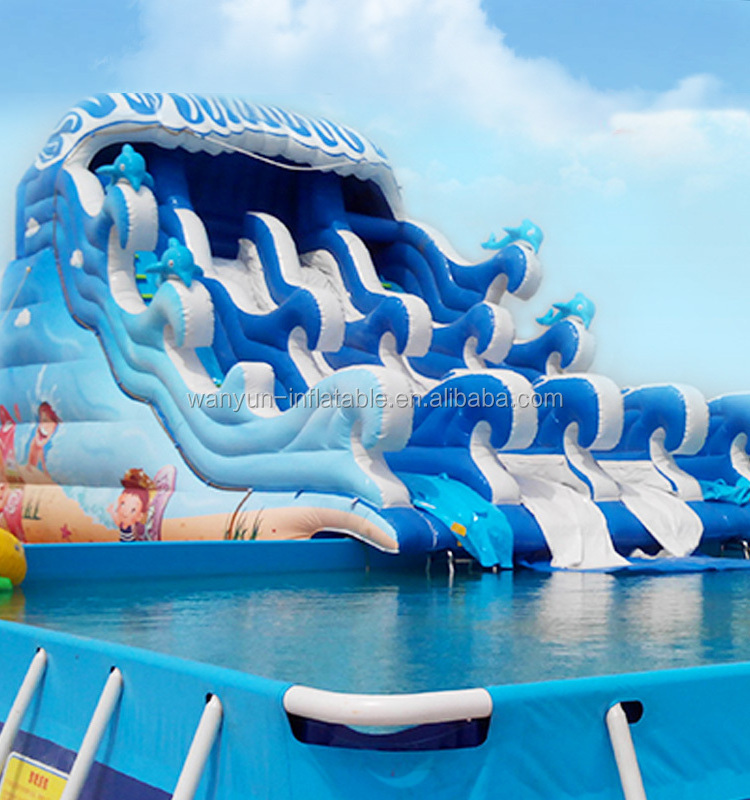 2018 Popular inflatable water slide for adult and kids,water park inflatable slides