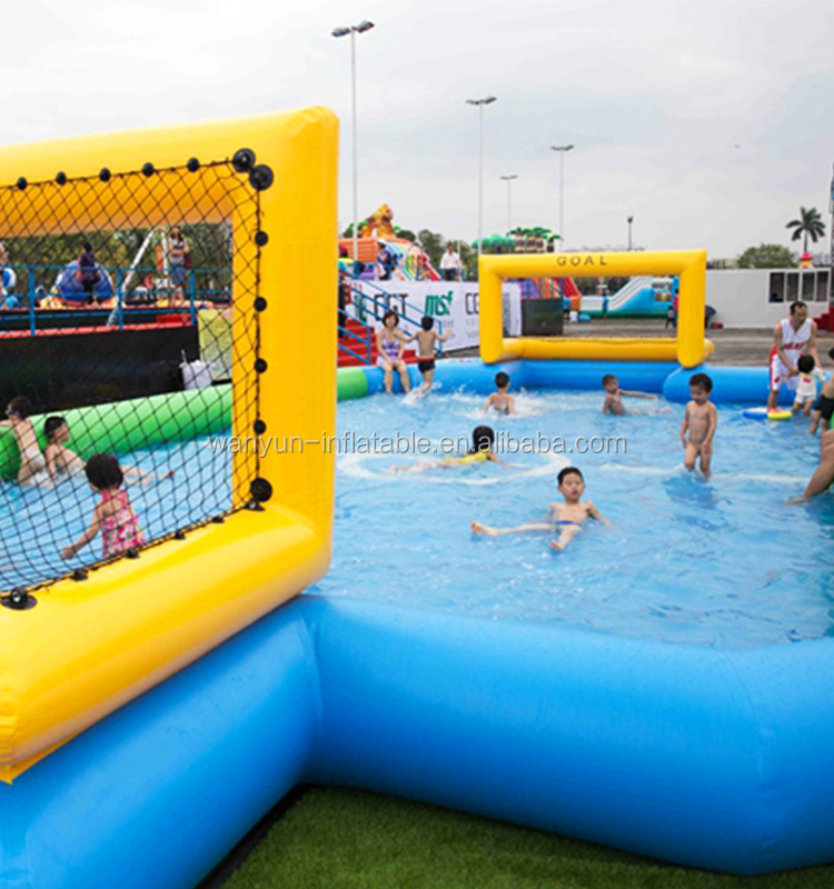 Floating water sport inflatable aqua volleyball court with factory price inflatable water sport